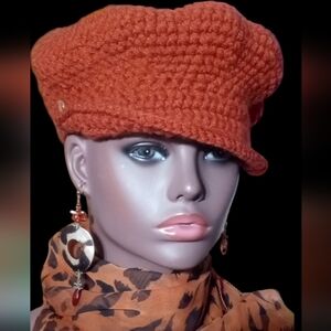 Stylish Orange Knit Cap